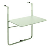 Table d'appoint pour balcon Oslow pliante acier vert sauge 60x40xH68cm