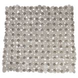 Fond de douche en pvc design gris effet galets