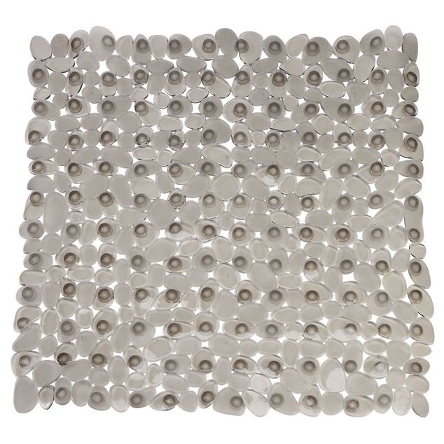 Fond de douche en pvc design gris effet galets