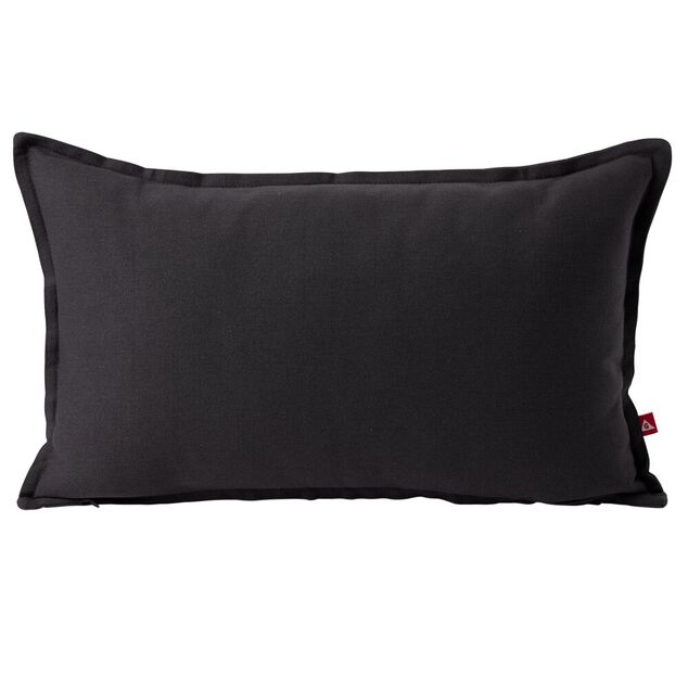 Housse de coussin coton Panama 30x50cm gris