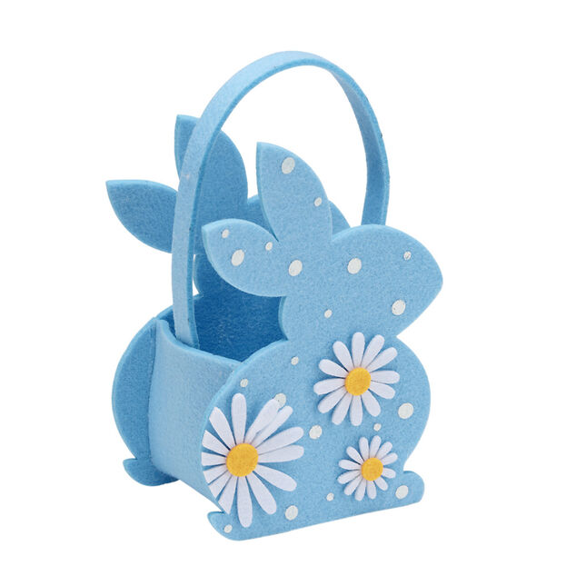 Panier en feutrine Pâques 15x7xH14,5cm (5 modèles)