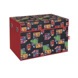Coffre de rangement enfant Marvel rembourr&eacute; mousse noir 49x33xH32cm