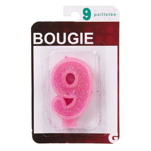 Bougie anniversaire chiffre 9