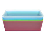 Pani&egrave;re de rangement x5 plastique color&eacute;e 26x18xH8cm