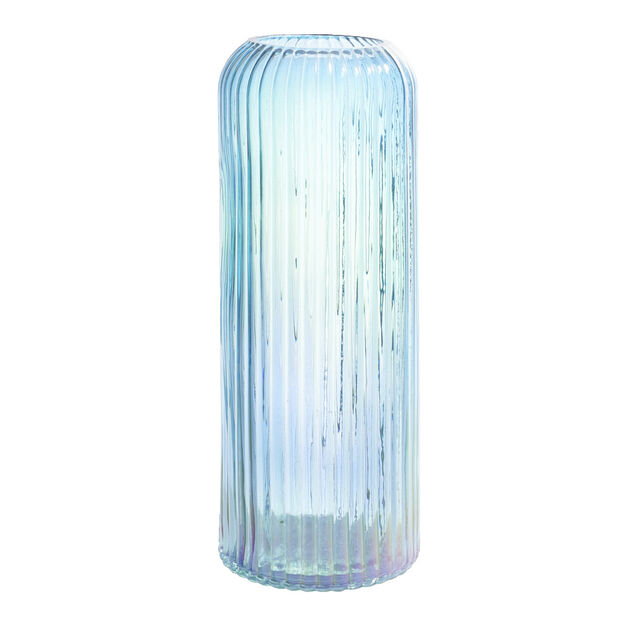 Vase en verre color&eacute; &Oslash;10xH25cm (2 mod&egrave;les)