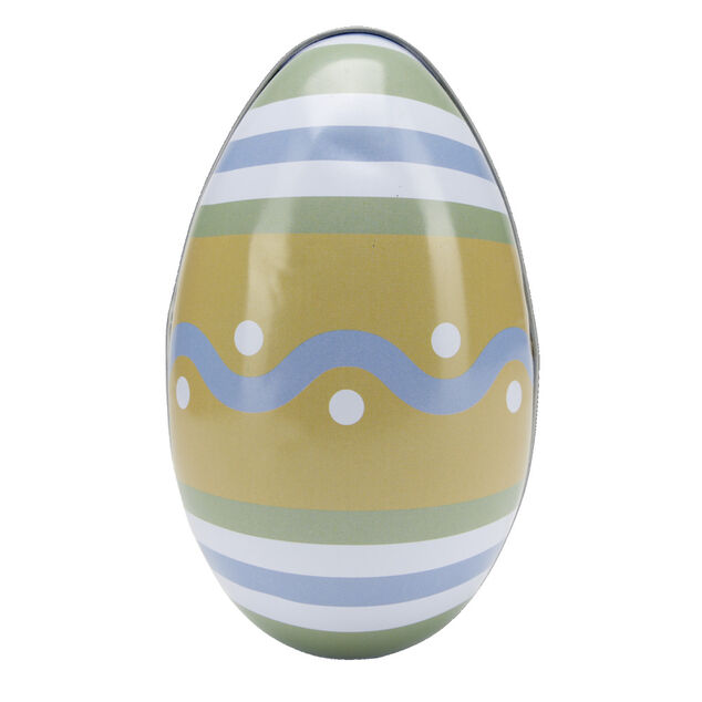 Boîte en fer forme oeuf 13x9xH7cm (3 modèles)