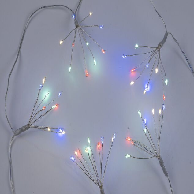 Guirlande lumineuse intérieur effet feu d'artifice 280LED multicolores 6,75m