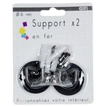 Support naissance pour tringle x2 noir