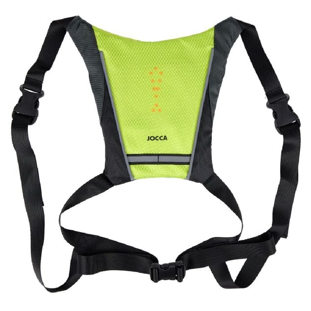 Gilet signalétique LED vert et noir