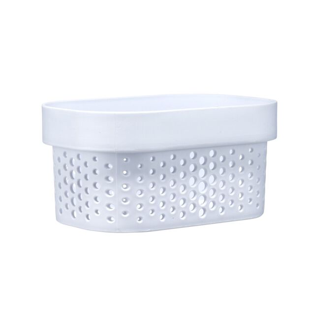 Pani&egrave;re de rangement plastique gris 12x6xH8cm