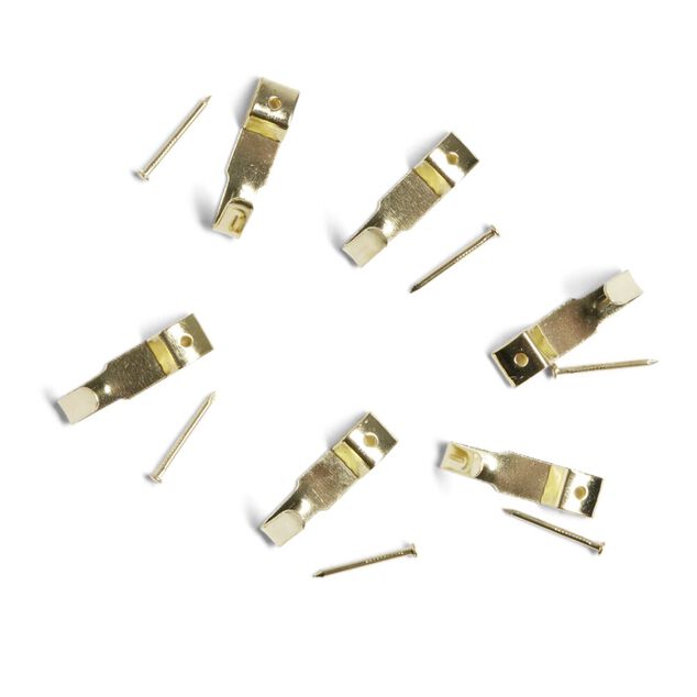 Lot de 6 crochets N&deg;2 pour tableau avec aiguille