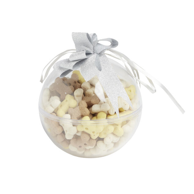 Friandises pour chien dans boule de No&euml;l &Oslash;10cm