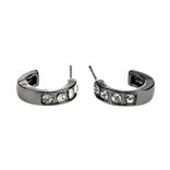 Boucles d'oreilles femme pierre en verre transparent et métal Ø1,5cm (3 modèles)