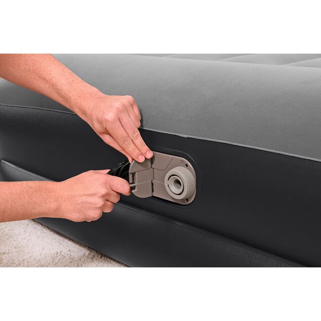 Matelas gonflable 2 places avec gonleur int&eacute;gr&eacute; 203x152x&Eacute;p46cm