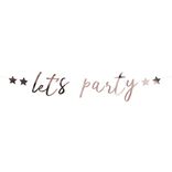 Guirlande let's party 200cm rose gold
