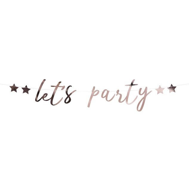 Guirlande let's party 200cm rose gold