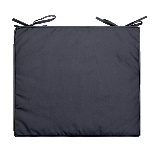 Galette de chaise rectanguaire Oxford gris 43x37cm