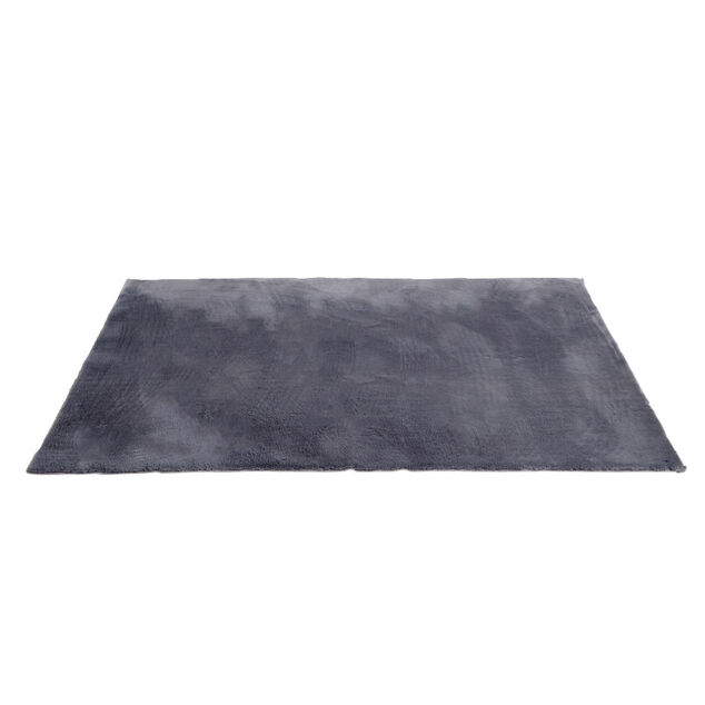Tapis fausse fourrure gris 90x130cm