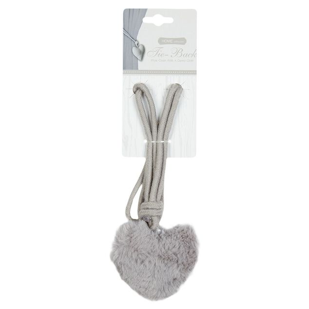Embrasse corde et coeur effet fourrure
