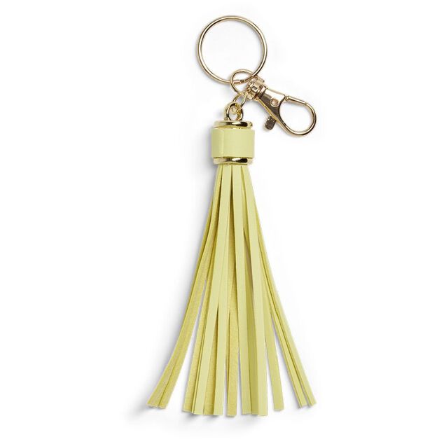 Porte cl&eacute; pompon plastique color&eacute; - 3 coloris
