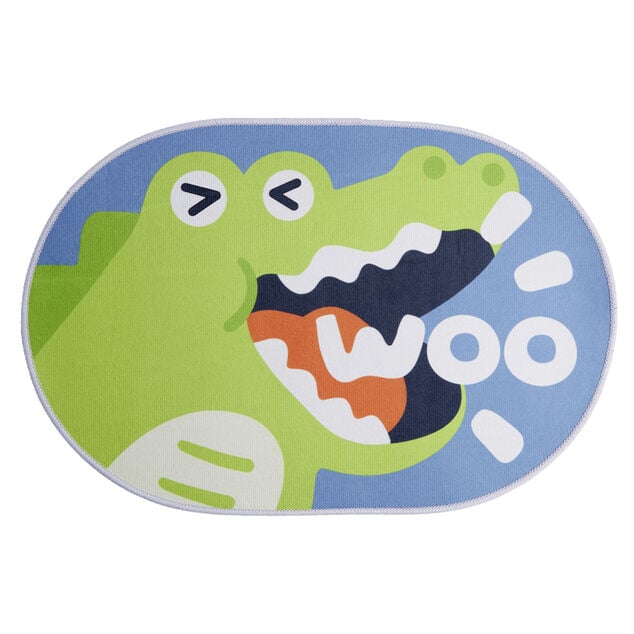 Tapis enfant licorne ou crocodile polyester 40x60cm - 2 mod&egrave;les