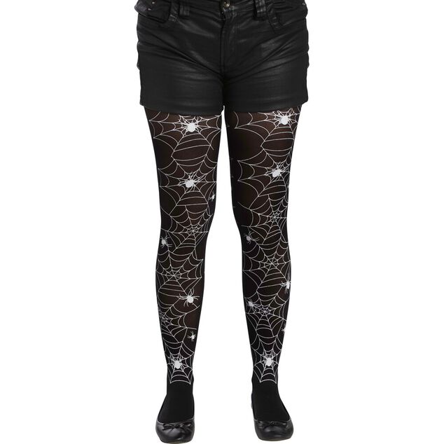 Collant adulte Halloween toile d'araign&eacute;e