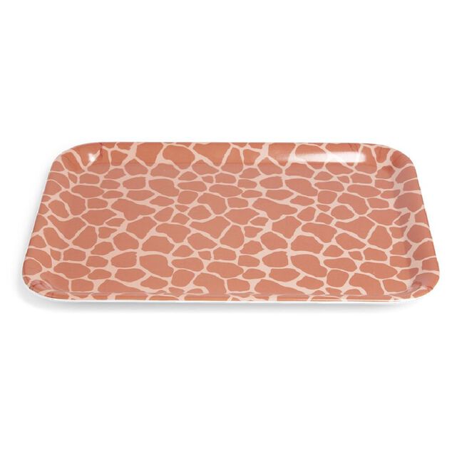 Plateau m&eacute;lamin&eacute; orange 28,7x21,7x1,5cm