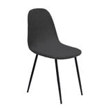 Housse de chaise velours extensible gris L45xP40xH45cm