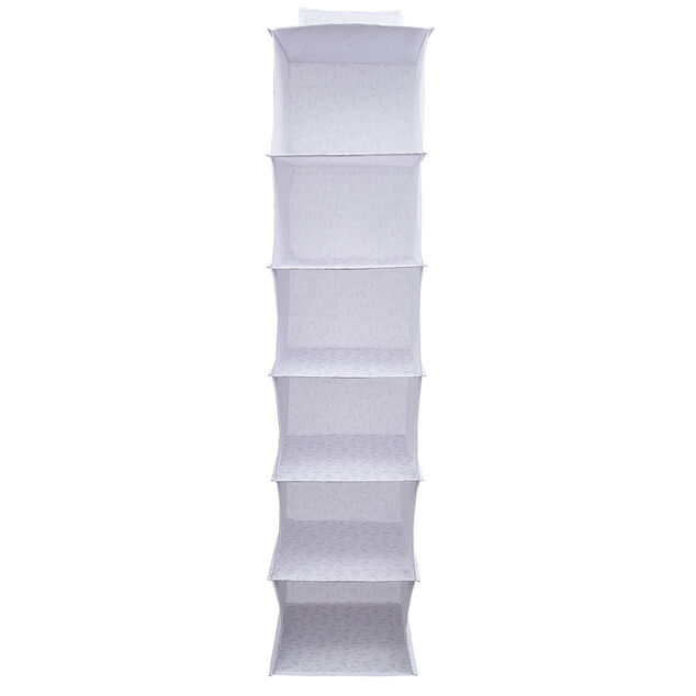 Organisateur de v&ecirc;tements Blanc - 6 niveaux - 30x30xH128 cm