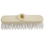 T&ecirc;te de balai brosse beige et blanc