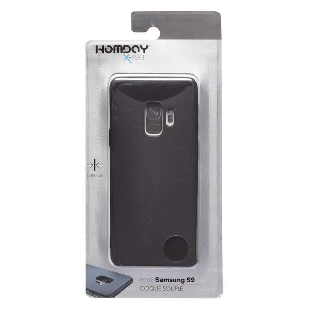 Coque souple noire pour Samsung Galaxy S9