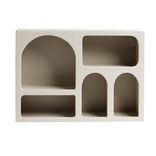 &Eacute;tag&egrave;re en bois 6 niches blanc 40x9xH28cm
