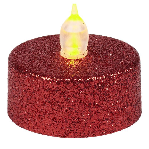 Bougie lumineuse rouge Noël x4