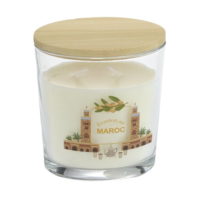Bougie parfum&eacute;e Ambiances Devineau 2 m&egrave;ches Maroc senteur argan 30H