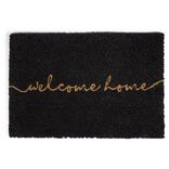 Tapis d'entr&eacute;e int&eacute;rieur grattant Welcome Home 40x60cm coco et PVC noir