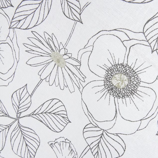 Torchon x2 coton beige motif v&eacute;g&eacute;tal 45x65cm