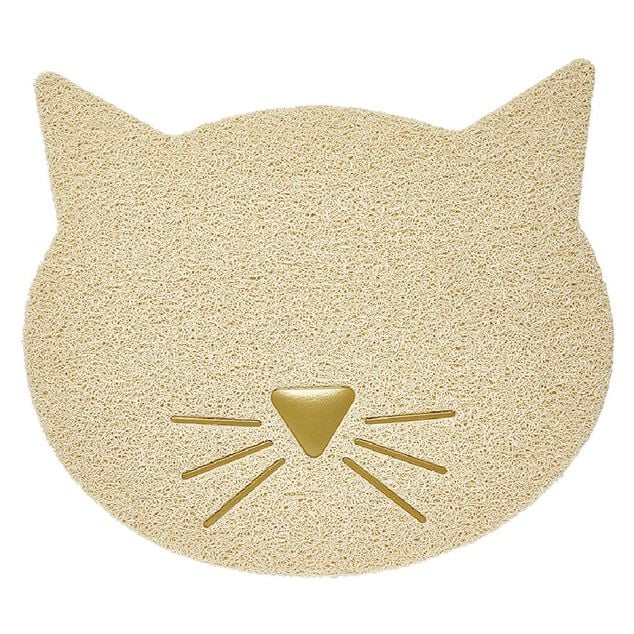 Tapis repose gamelle t&ecirc;te de chat (2 mod&egrave;les)