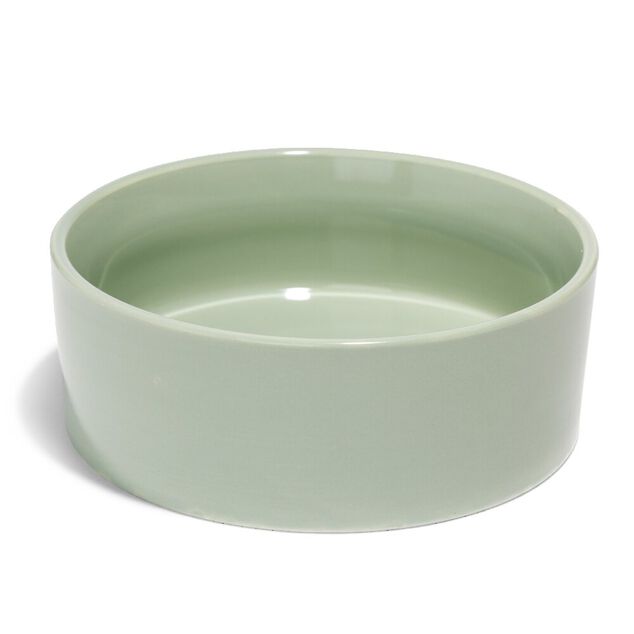 Gamelle ronde pour chien c&eacute;ramique vert &Oslash;18xH.6cm - 800 ml