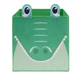 Pani&egrave;re de rangement carr&eacute;e enfant crocodile 31x31xH31cm