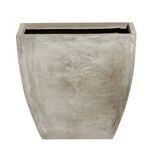 Cache pot fibre d'argile carré effet vieilli gris 39x39xH39cm