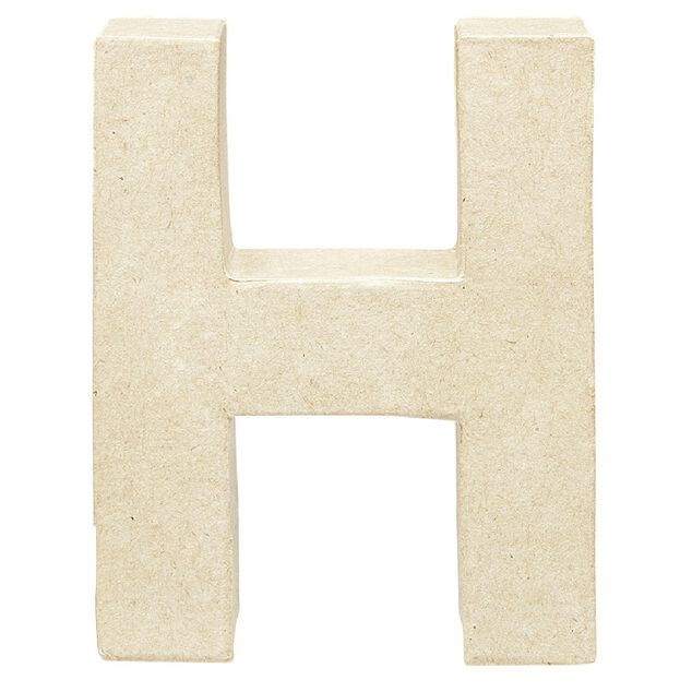 Lettre H &agrave; d&eacute;corer en papier mach&eacute;