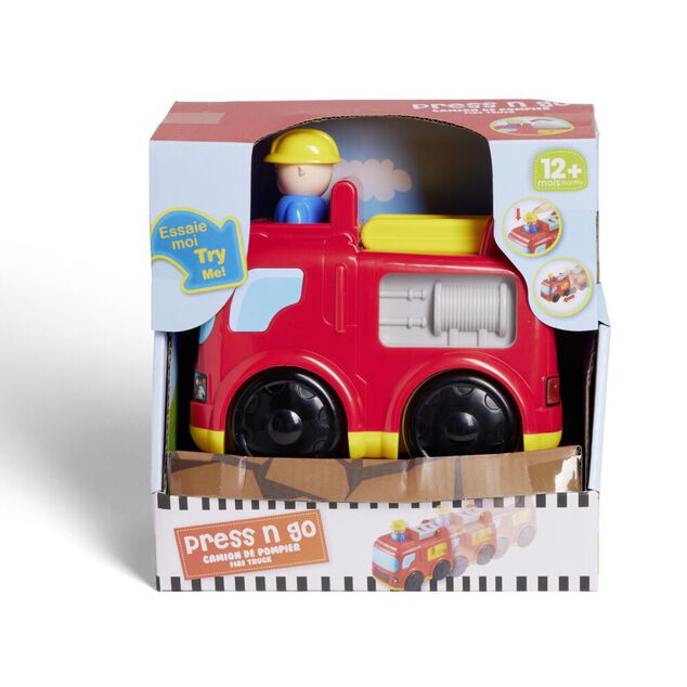 Camion friction police ou pompier 16,4x10,5xH15,4cm - 2 mod&egrave;les