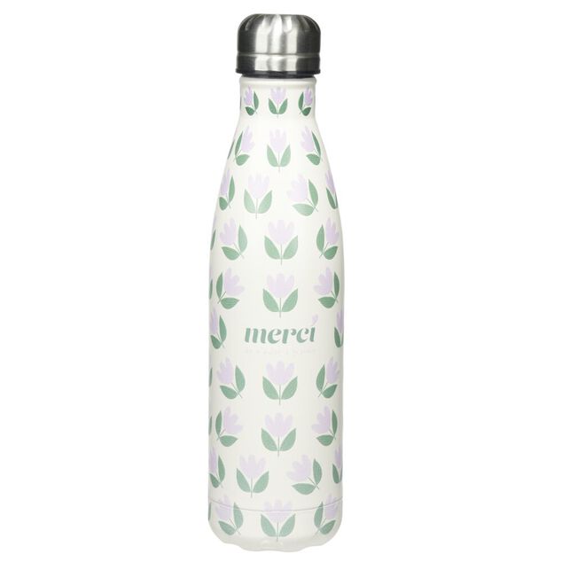 Gourde isotherme remerciement Merci pour cette ann&eacute;e 500ml (3 mod&egrave;les)
