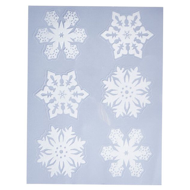 Décoration de fenêtre éléctrostatique finition velours Noël