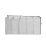 Pani&egrave;re de rangement dressing 5 compartiments gris 44x25xH20cm