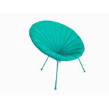 Housse de fauteuil de jardin Urban tissu d&eacute;perlant - Bleu - &Oslash;85xH37 cm