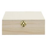 Bo&icirc;te &agrave; th&eacute; en bois &agrave; personnaliser 20xH7x15cm