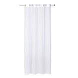 Voilage &agrave; oeillets quadrillage blanc