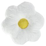 Coussin fleur marguerite blanc &Oslash;38cm (2 mod&egrave;les)
