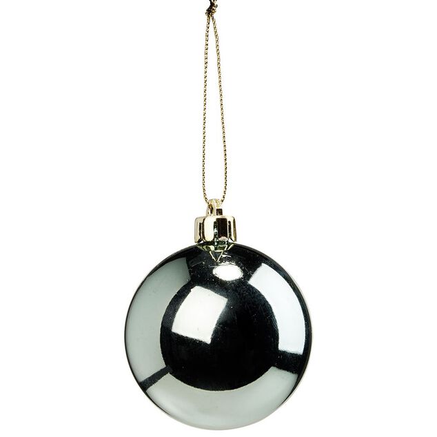 Boule de No&euml;l vert brillant &Oslash;6cm